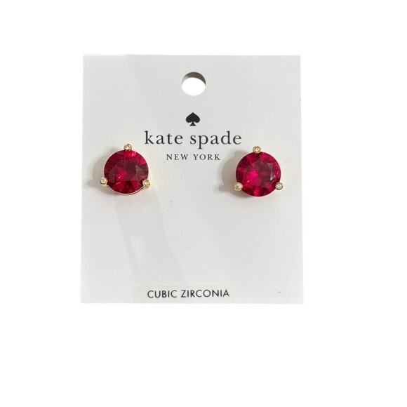 NWT! Kate Spade Rise And Shine Studs in Festive Pink - Picture 3 of 5